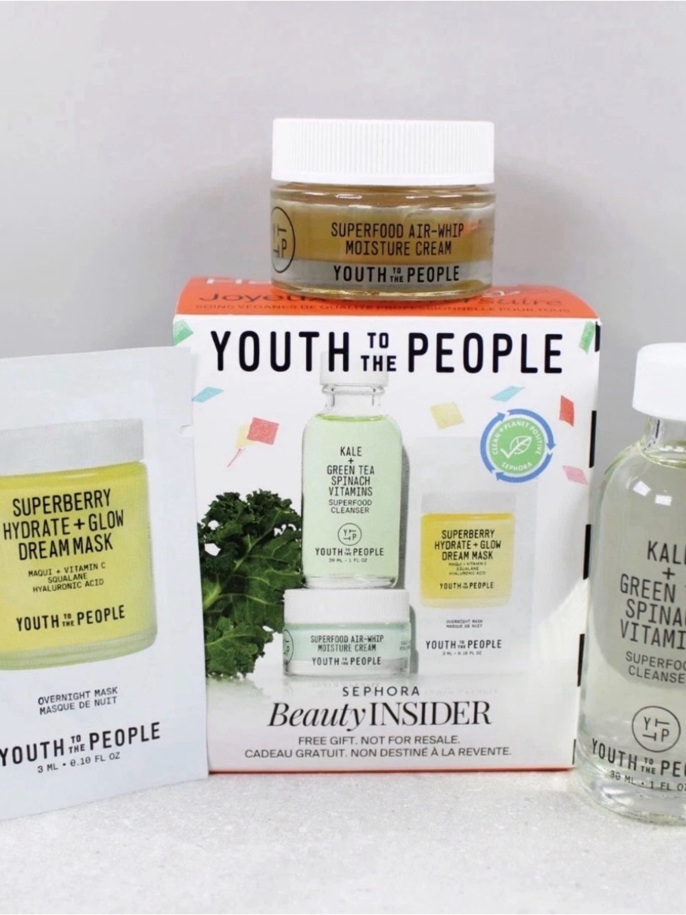 Youth To The People Mini Sephora Beauty Insider Cleanser Moisturizer Mask Set